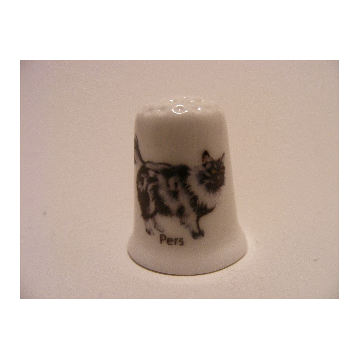 Pers poes getekend vingerhoedje