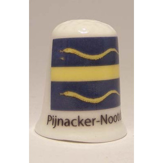 Pijnacker Nootdorp gemeentevlag op een vingerhoedje