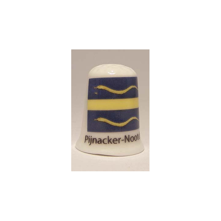 Pijnacker Nootdorp gemeentevlag op een vingerhoedje