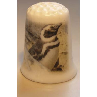 Pinguin met streep vingerhoedje