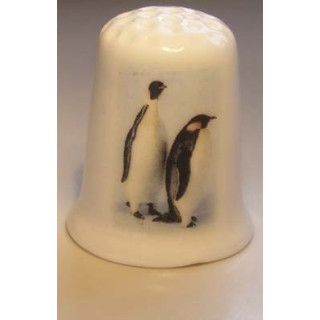 Koningspinguins op een foto vingerhoedje