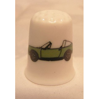 Porsche 911 Targa op een porselein vingerhoedje