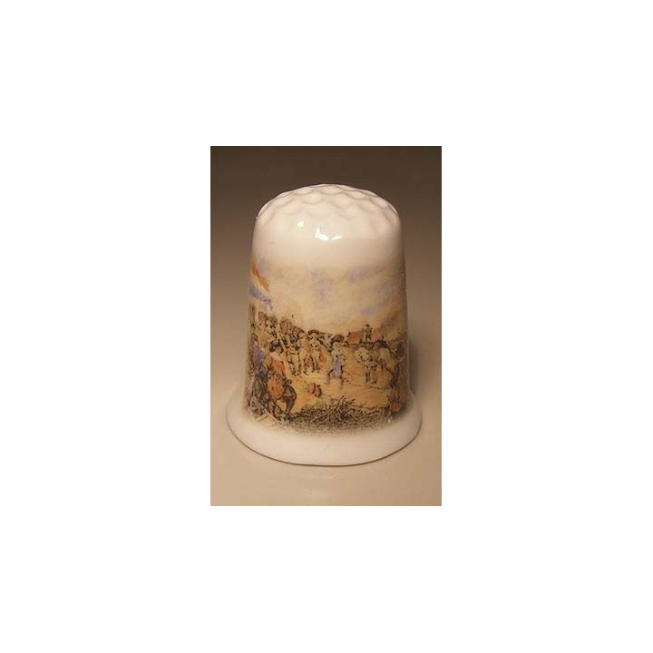 Prins Hendrik Belegering van Den Bosch op een porselein vingerhoedje