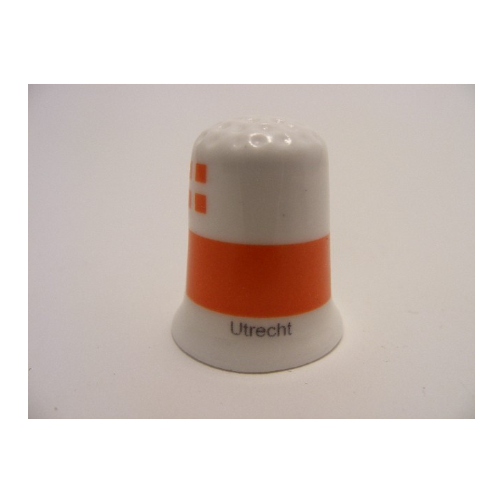 Provincievlag Utrecht op een porselein vingerhoedje