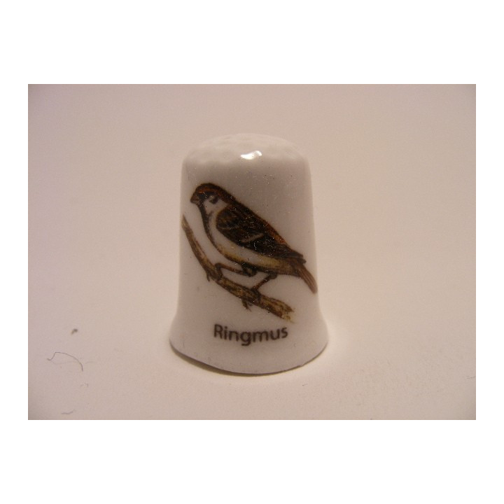 Ringmus zangvogel vingerhoedje