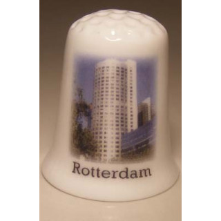 Rotterdam op een porselein vingerhoedje