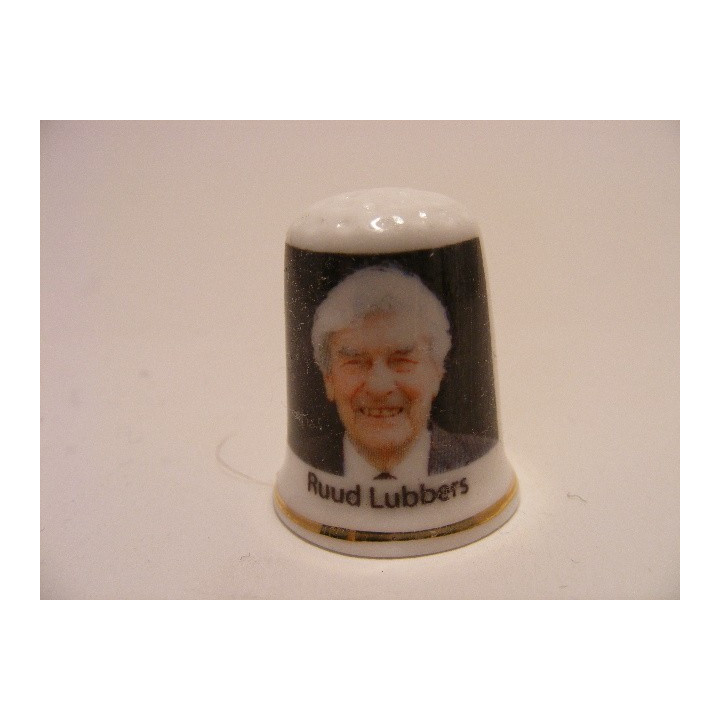 Ruud Lubbers vingerhoedje met goud randje