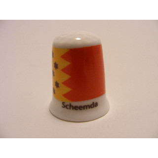 Scheemda op een porselein vingerhoedje