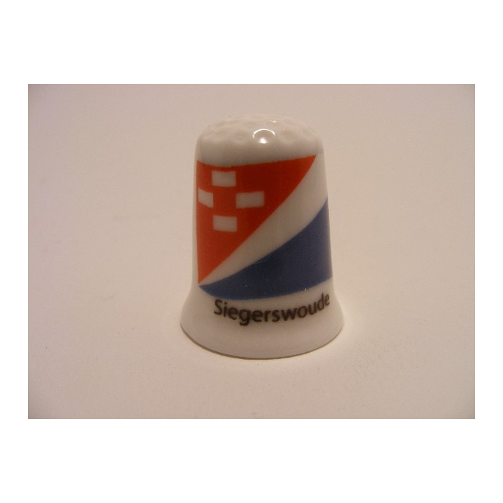 Siegerswoude op een porselein vingerhoedje
