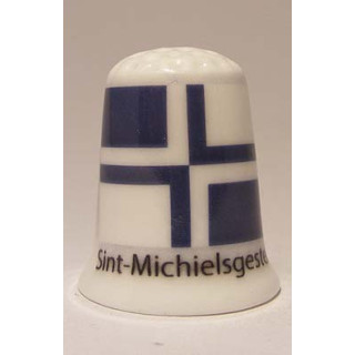 Sint Michielsgestel gemeentevlag op een vingerhoedje