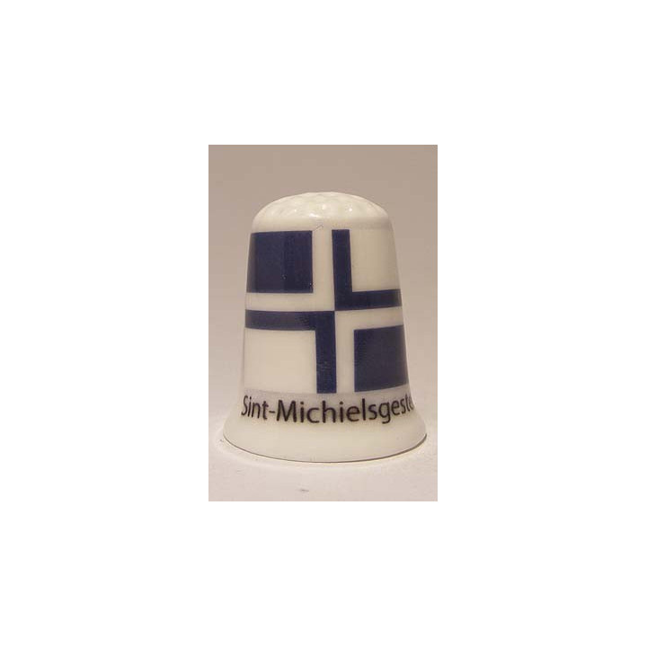 Sint Michielsgestel gemeentevlag op een vingerhoedje