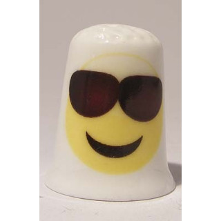 Coolness zelfvertrouwen of relaxte Smiley vingerhoedje