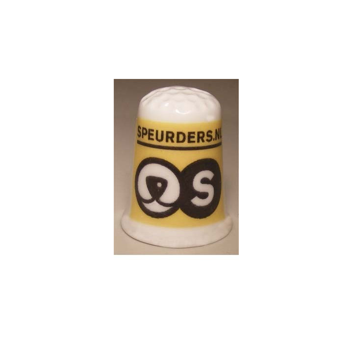Speurders logo van de De Telegraaf vingerhoedje