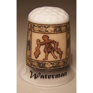Sterrenbeeld Waterman op een porselein vingerhoedje