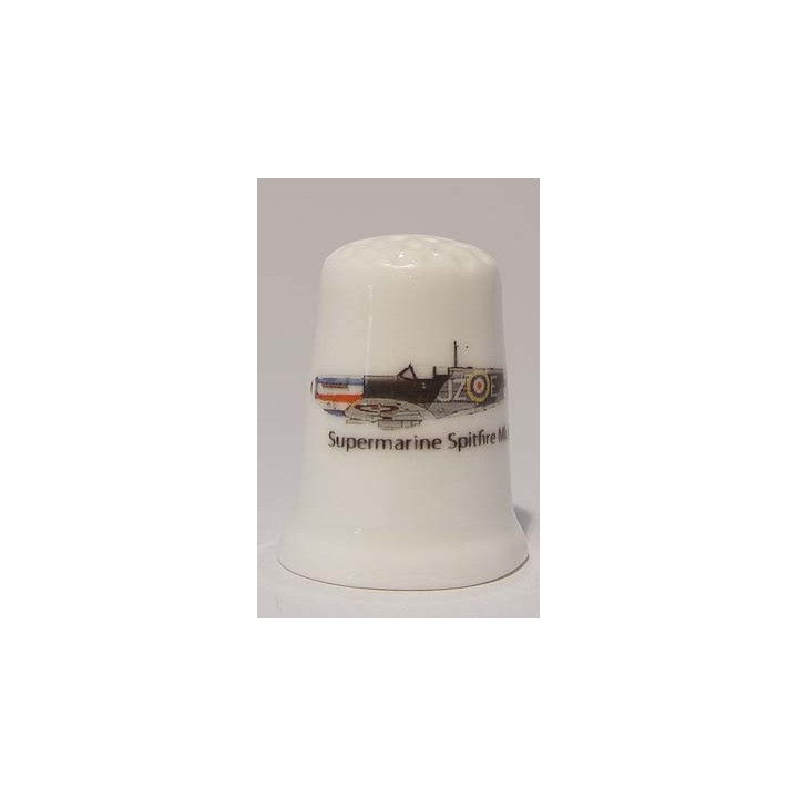 Supermarine Spitfire MK 1A vliegtuig WW2 op een vingerhoedje