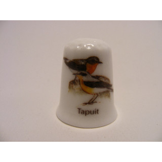 Tapuit zangvogel vingerhoedje