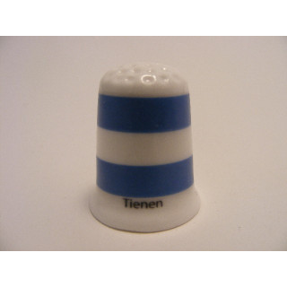 Tienen vlag Belgie op een porselein vingerhoedje