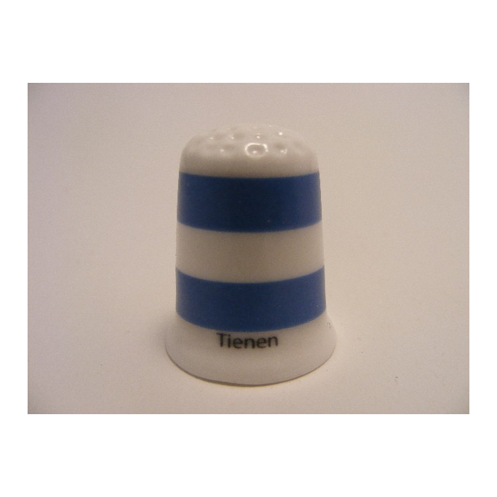 Tienen vlag Belgie op een porselein vingerhoedje