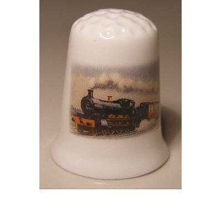 Trein op een porselein vingerhoedje-nr02