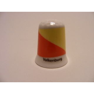 Valkenburg op een porselein vingerhoedje