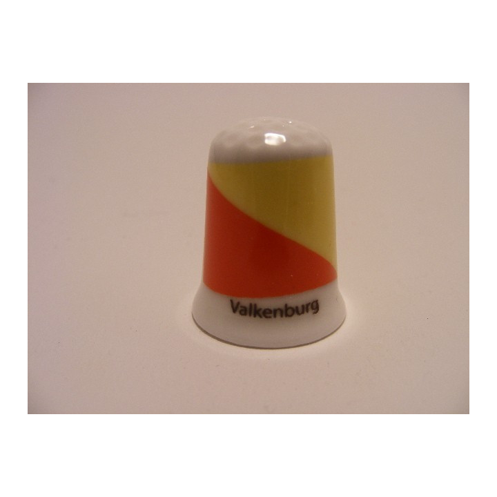 Valkenburg op een porselein vingerhoedje