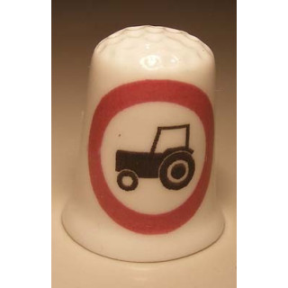 Gesloten langzame voertuigen verkeersbord vingerhoedje