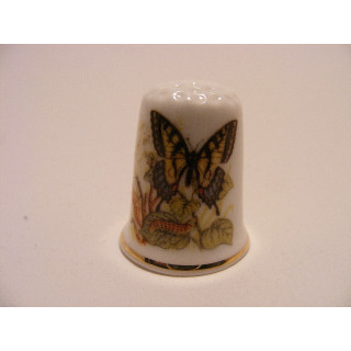 Vlinder vingerhoedje met goudrandje