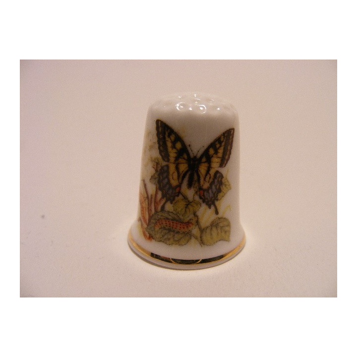 Vlinder vingerhoedje met goudrandje