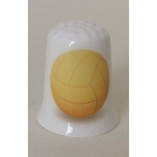 Volleybal op een porselein vingerhoedje