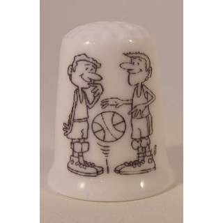 Basketbal spelen vingerhoedje