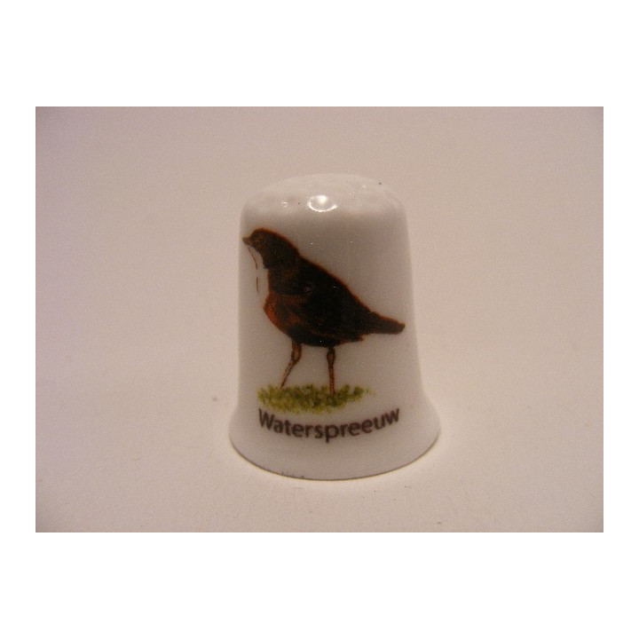 Waterspreeuw zangvogel vingerhoedje