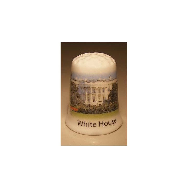 White House op een porselein vingerhoedje