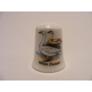 Wilde zwaan vogel vingerhoedje