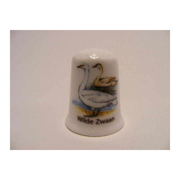 Wilde zwaan vogel vingerhoedje