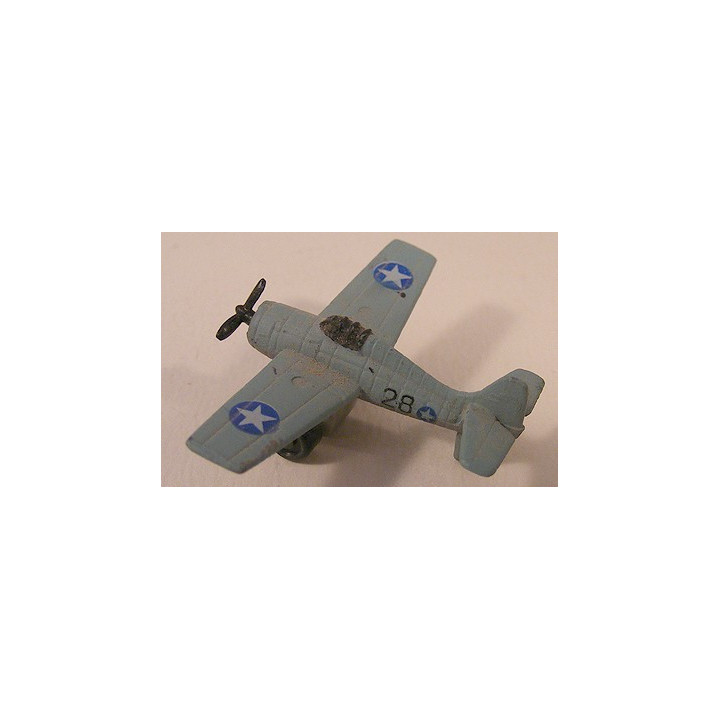 Grumman F4F Wildcat van kunststof Minys 3x1x1cm