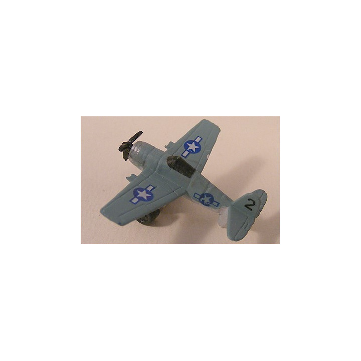 Grumman F6F Hellcat van kunststof Minys 3x1x1cm