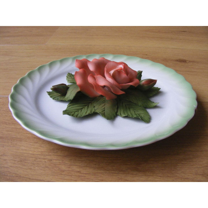 Rosa in Fiore 3D Roos Wandbord Le Porcellane Fontana dei Medici 1992 | Speelgoed en Verzamel