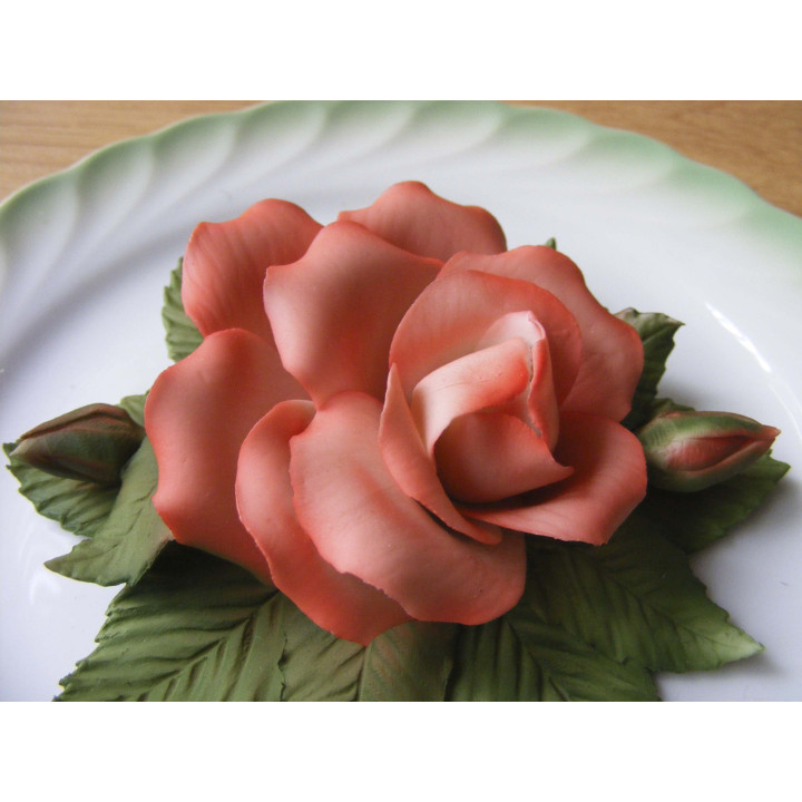 Rosa in Fiore 3D Roos Wandbord Le Porcellane Fontana dei Medici 1992 | Speelgoed en Verzamel