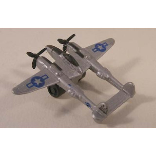 Lockheed P38 Lightning van kunststof Minys 3x1x1cm