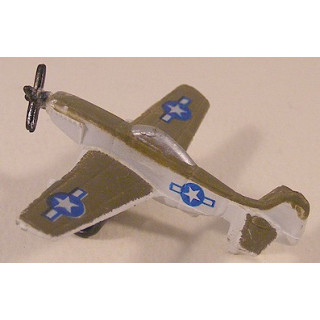 North American P51 Mustang van kunststof Minys 3x1x1cm