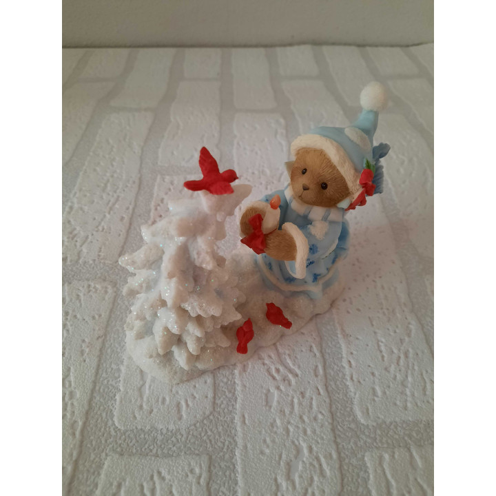 Witte kerst Dromen komen uit Cherished teddies Enesco 4010081