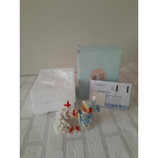 Witte kerst Dromen komen uit Cherished teddies 12x6x11cm