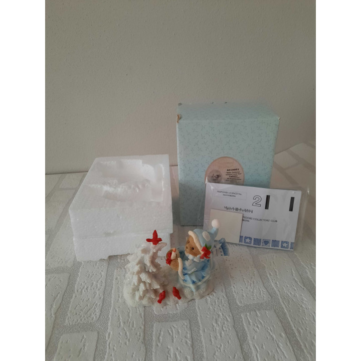 Witte kerst Dromen komen uit Cherished teddies 12x6x11cm