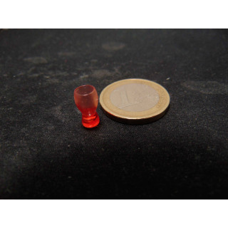 Drinkglas transparant rood 1:12 poppenhuis miniatuur