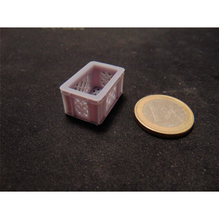 Krat grijs 1:12 poppenhuis miniatuur