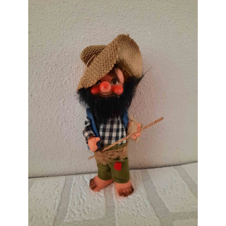 Hillbilly hobo zwerver blauwe jas en groene broek