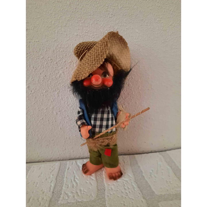 Hillbilly hobo zwerver blauwe jas en groene broek