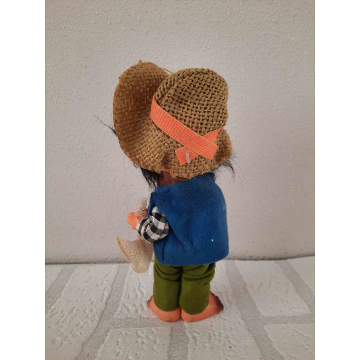 Hillbilly hobo zwerver blauwe jas en groene broek