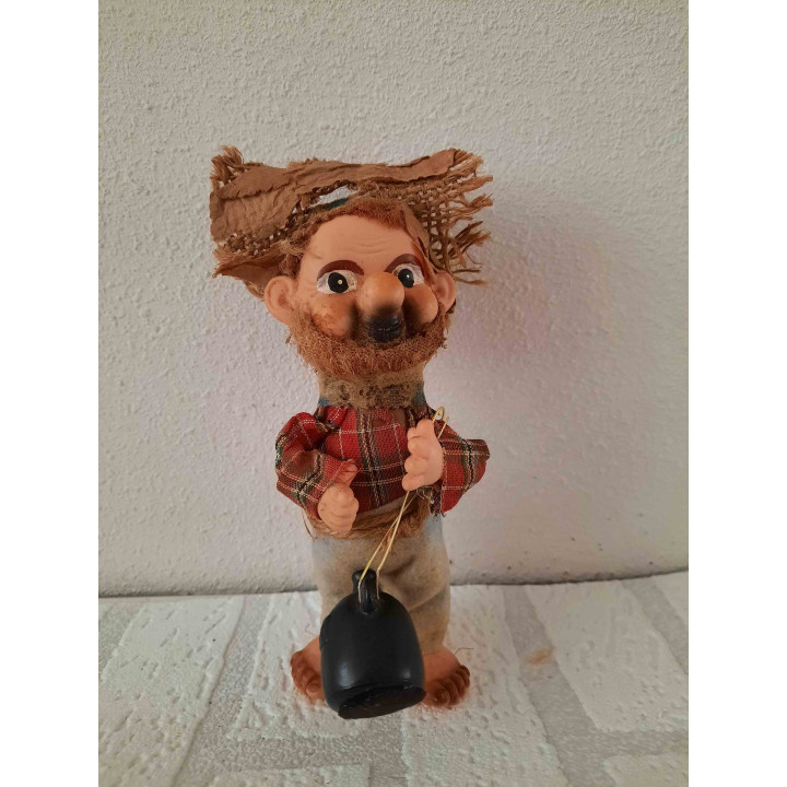 Hillbilly hobo zwerver geen jas en bruin rieten hoed