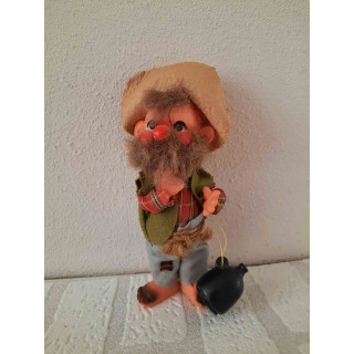 Hillbilly hobo zwerver groene jas en blauwe broek